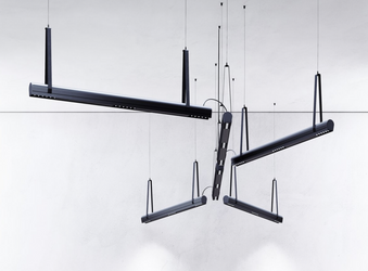 Kluś Lampa wisząca LED Tulip TU MANY ZW L=1131mm, DOT/Blenda, 43W, 4000K, DALI, CZARNY