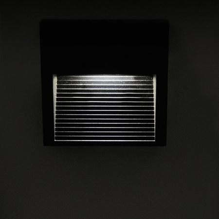 Oprawa schodowa natynkowa LED 3W IP44 4000K kwadratowa szara