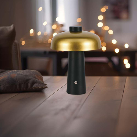Lampka Biurkowa Nocna V-TAC 3W LED 24cm Ładowanie USB Ściemnianie Złota 