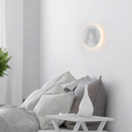 Oprawa LED V-TAC 3W+6W Kinkiet Hotel Łóżko Włącznik Biały VT-2963 3000K 680lm 3 Lata Gwarancji