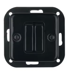 Włącznik ceramiczny podtynkowy żaluzjowy kwadrat czarny  bez ramki