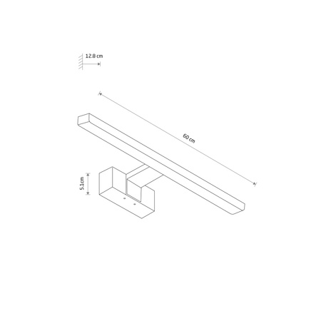 Kinkiet CEZANNE M 60cm LED 12W 4000K IP44 biały Nowodvorski Lighting 106684