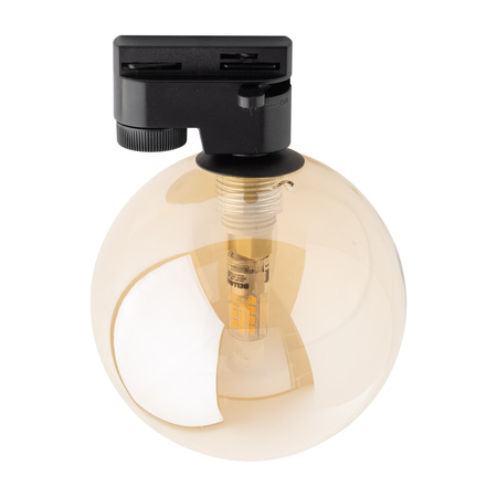 Tk Lighting TRACER BLACK AMBER GLASS lampa sufitowa 1xG9