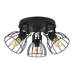 Lampa sufitowa ALANO Black 3xE27 koło