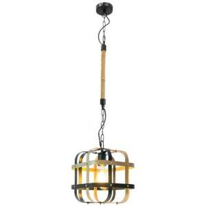 Lampa wisząca KLATKA-1 czarno-złota E27