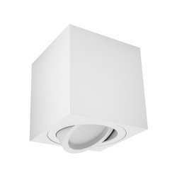 Oprawa sufitowa natynkowa biała GU10 80x80 kwadratowa ruchoma
