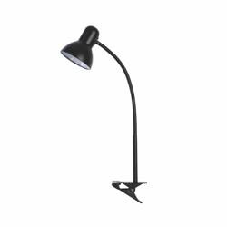 Lampka E27 Nika z klipsem czarna 1xE27