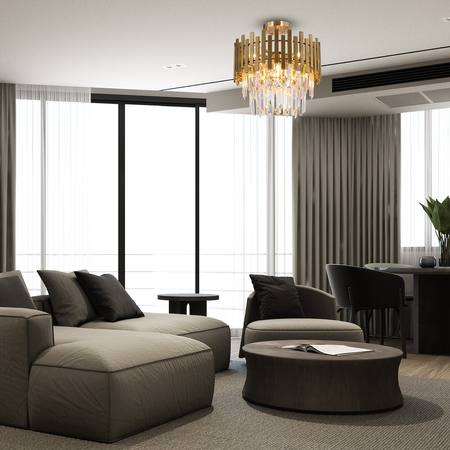 Lampa sufitowa ASPEN GOLD 9xE14