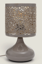 Metalowa lampka stołowa nocna 1xE27  HARISH kaszmir