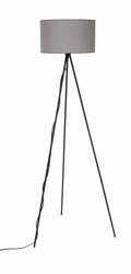 Lampa podłogowa NEPTUN trójnóg z abażurem szary walec
