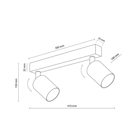 Tk Lighting NEX SABIA lampa sufitowa  2XGU10