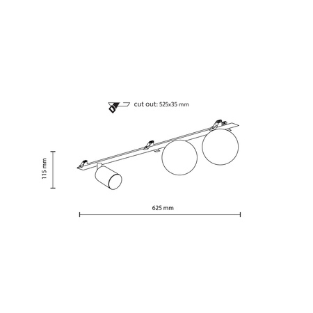 Tk Lighting VOX 1xGU10 2xG9