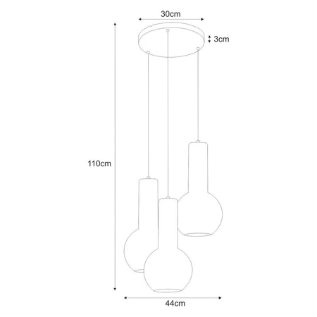 Biało-złota, druciana lampa wisząca do sypialni K-4527 z serii ARVI WHITE