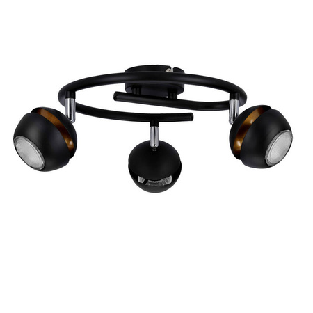 Boni spirala 3x3w gu10 led czarny