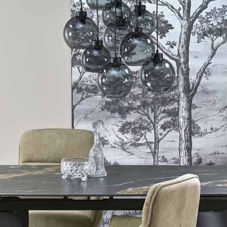 Lampa wisząca CUBUS GRAPHITE 9xE27 koło
