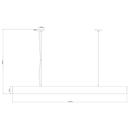 Lampa wisząca Cali L LED CCT Tuya czarna LP-1301/1P L BK Smart