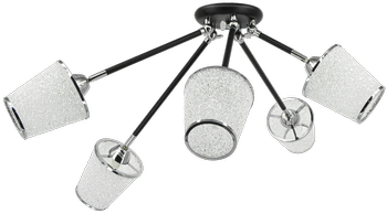 Lampa sufitowa Nairobi 5xE14 czarny i chrom