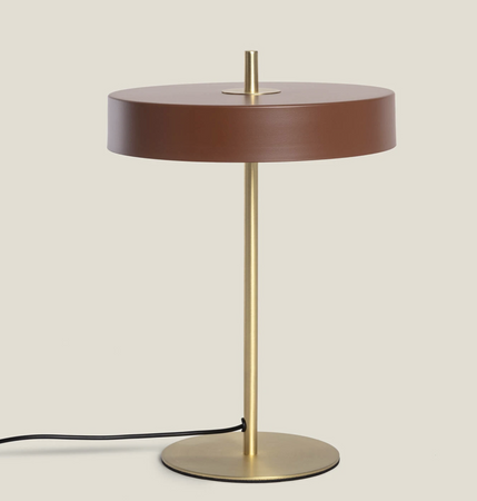 Metalowa Lampa Stołowa nocna 3,6W LED 3000K Korkor brązowa - złota