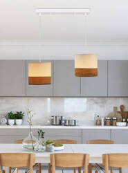 Bianco lampa wisząca biały 2x40W E27