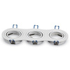 Oczko V-TAC Aluminiowe Odlew 3xGU10 Okrągłe Białe VT-784RD-WH