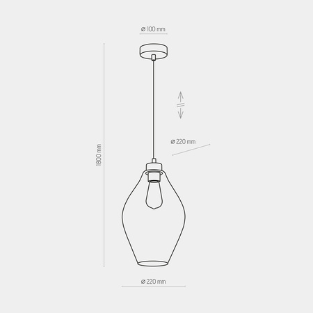 Lampa wisząca TULON BURSZTYN 1xE27