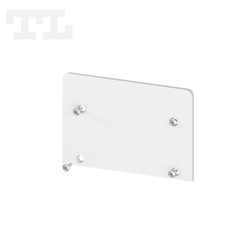 Zaślepka aluminiowa biała P24-2 bez otworu (wkręty w komplecie) (nr kat 7724214)