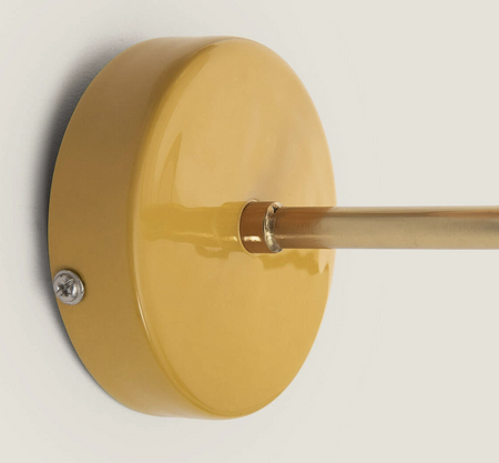 Kinkiet z Metalu BRIJESH 1xE27 czarny żółty złoty