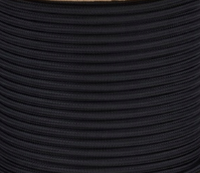 Dekoracyjny kabel w oplocie poliestrowym 3x1,5m czarny
