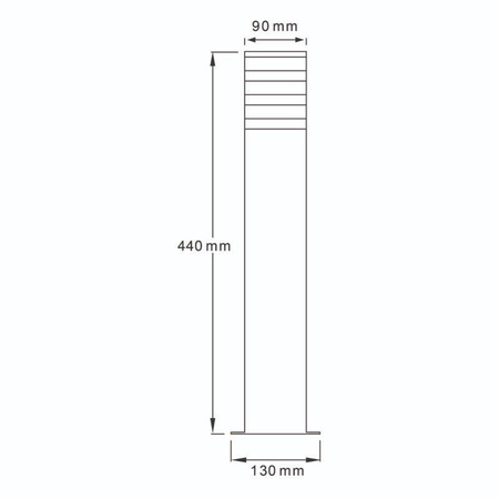 Lampa zewnętrzna TEKSAS PIR 44cm 1xE27 grafit, czujnik ruchu i zmierzchu