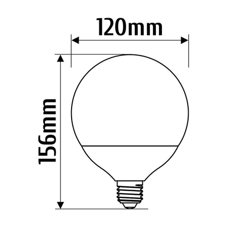Żarówka LED E27 GLOB G120 18W neutralna 4000K 