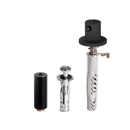 Kluś Zestaw mocowań PUSZ-MR-1, czarny, stal nierdzewna, aluminium