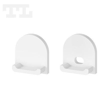 Komplet zaślepek bocznych białych P4-1, P6-3, GK6-3 do osłonki C22 (1 szt. z otworem, 1 szt bez otworu) (nr kat 770412202)
