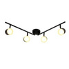 Lampa ścienno-sufitowa ruchoma LED RAWI 4 Czarna 3000K