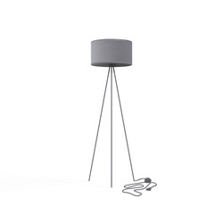 Nowodvorski Lampa podłogowa stojąca szara CADILAC
