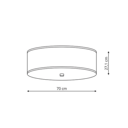 Girona plafon szary 70 cm LP-2190/5C-70 GRY