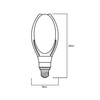 Żarówka LED E27  BULB PROFI  40W T90 5200lm 6500K  do latarni
