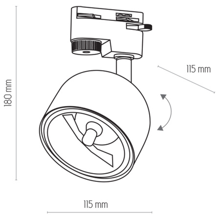 Tk Lighting TRACER ALTEA BLACK 1xGU10 ES111