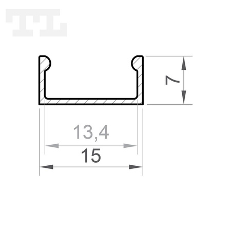 LED P4-1 Profil 2000 mm GOLD lakierowany (nr kat 86410292)