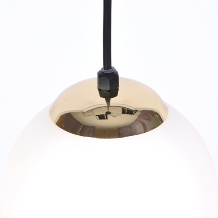 Lampa wisząca z białym matowym kloszem 14 cm K-4910 z serii ISLA