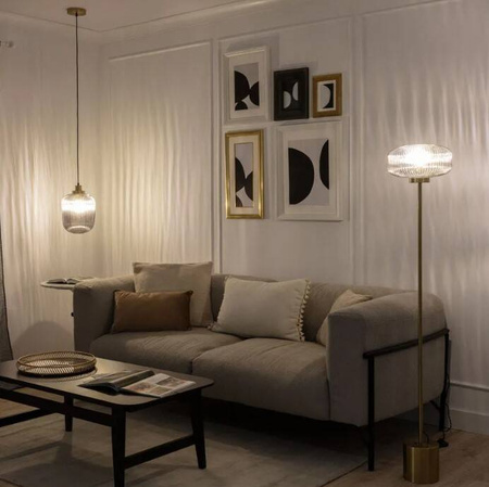 Lampa Wisząca z Metalu i Szkła Windsor 1xE27