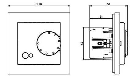 Regulator temperatury z czujnikiem podpodłogowym Sonata Ospel Ecru