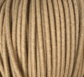 Przewód w oplocie kabel dekoracyjny 3x2,5 juta naturalna 1m