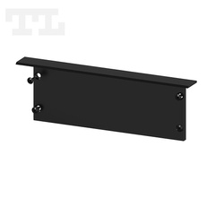 Zaślepka aluminiowa czarna P27-1 bez otworu (wkręty w komplecie) (nr kat 7727115)