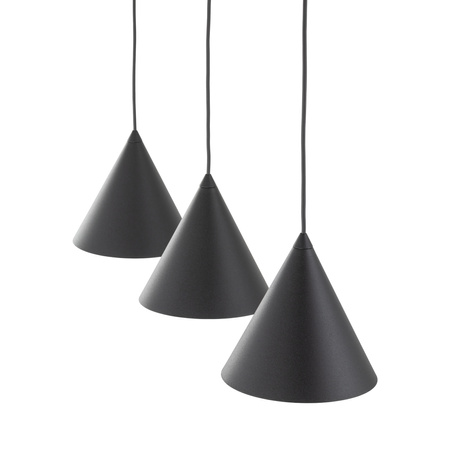 Lampa wisząca CONO Black 3xE27 S listwa