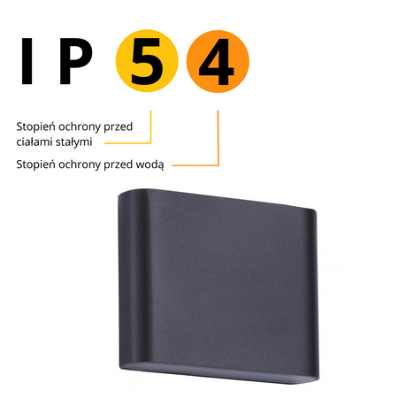 Sapri kinkiet czarny IP54 LP-1556/1W BK