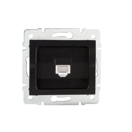 Gniazdo podtynkowe komputerowe pojedyncze RJ45 Cat 6 Jack LOGI czarne