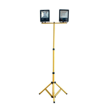 Statyw do opraw halogenowych i naświetlaczy podwójny 160cm żółty INQ