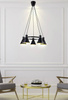 Lampa wisząca czarno-złota matowa sufitowa 5x40W More Candellux 35-71163