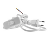Kabel zasilający płaski 2x0.75mm2 1,4m biały z wtyczką i włącznikiem