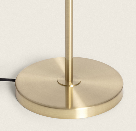 Lampa Podłogowa z Metalu i Szkła Klimt bursztynowa złota